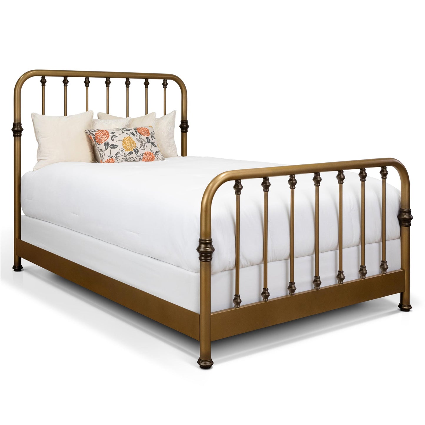 Artem Iron Bed 1300 Wesley Allen Queen CBMPF Aged Brass Finish Matriae