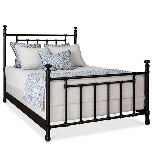 Blake Iron Bed 1094 Wesley Allen Queen CBMPF Black Suede Finish Matriae