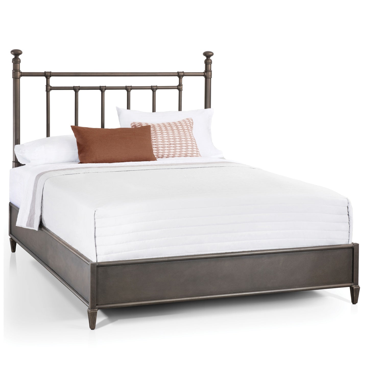 Blake Iron Headboard Metal Surround Bed-1094MS Wesley Allen Queen Aged Bronze Matriae