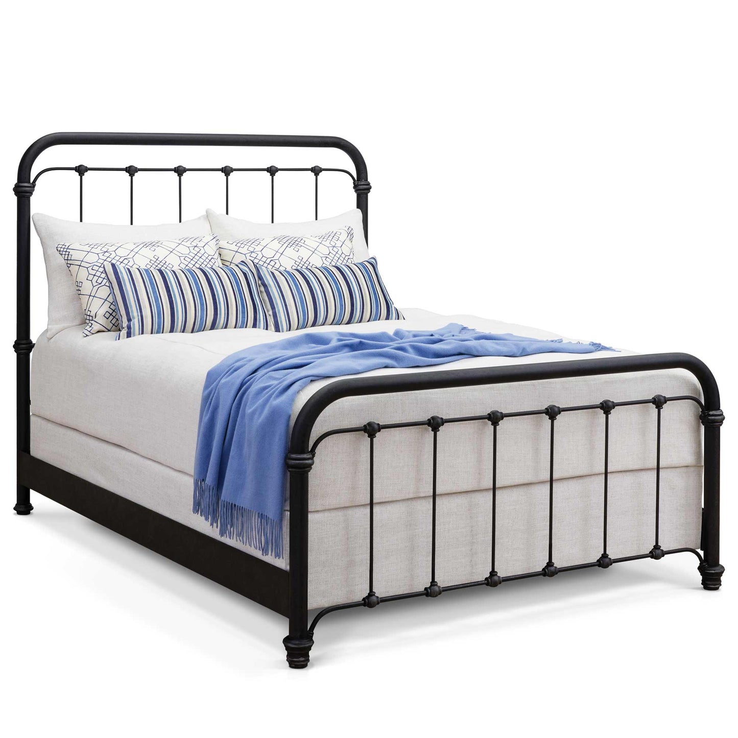 Braden Iron Bed 1001 Wesley Allen Queen CBMPF Aged Iron Finish Matriae
