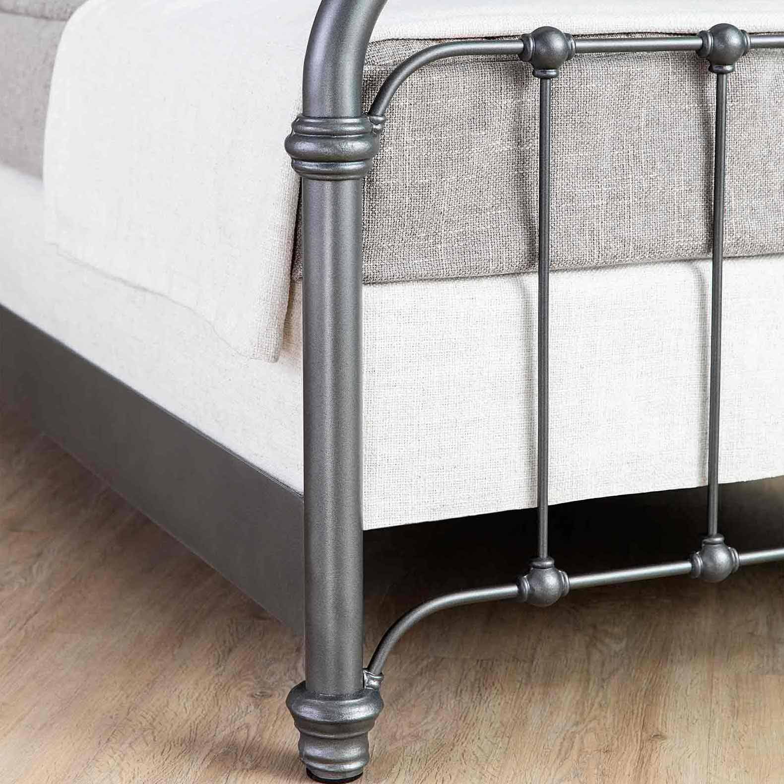 Braden Iron Bed 1001 Wesley Allen Queen CBMPF Pewter Finish Matriae