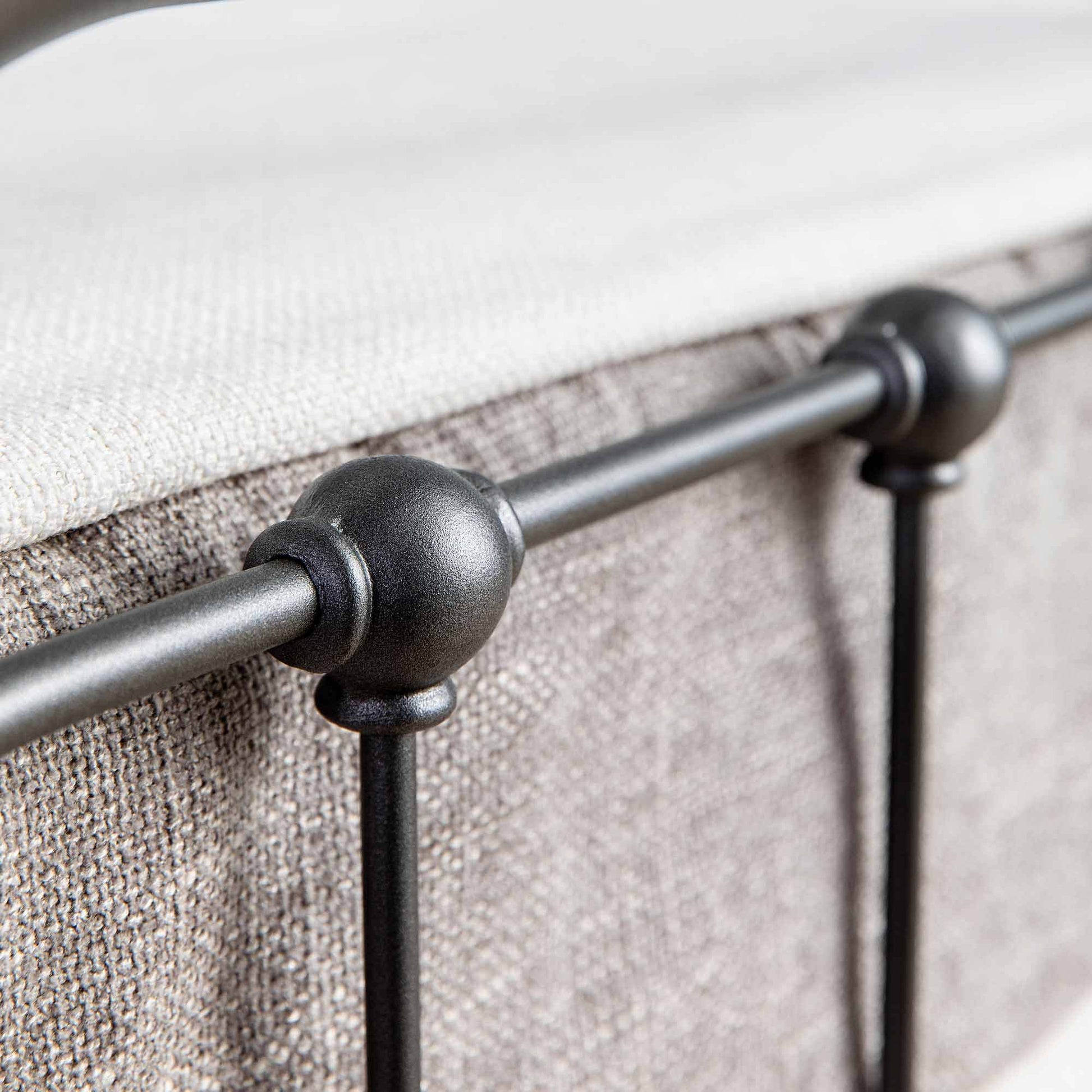 Braden Iron Bed 1001 Wesley Allen Pewter Finish Matriae