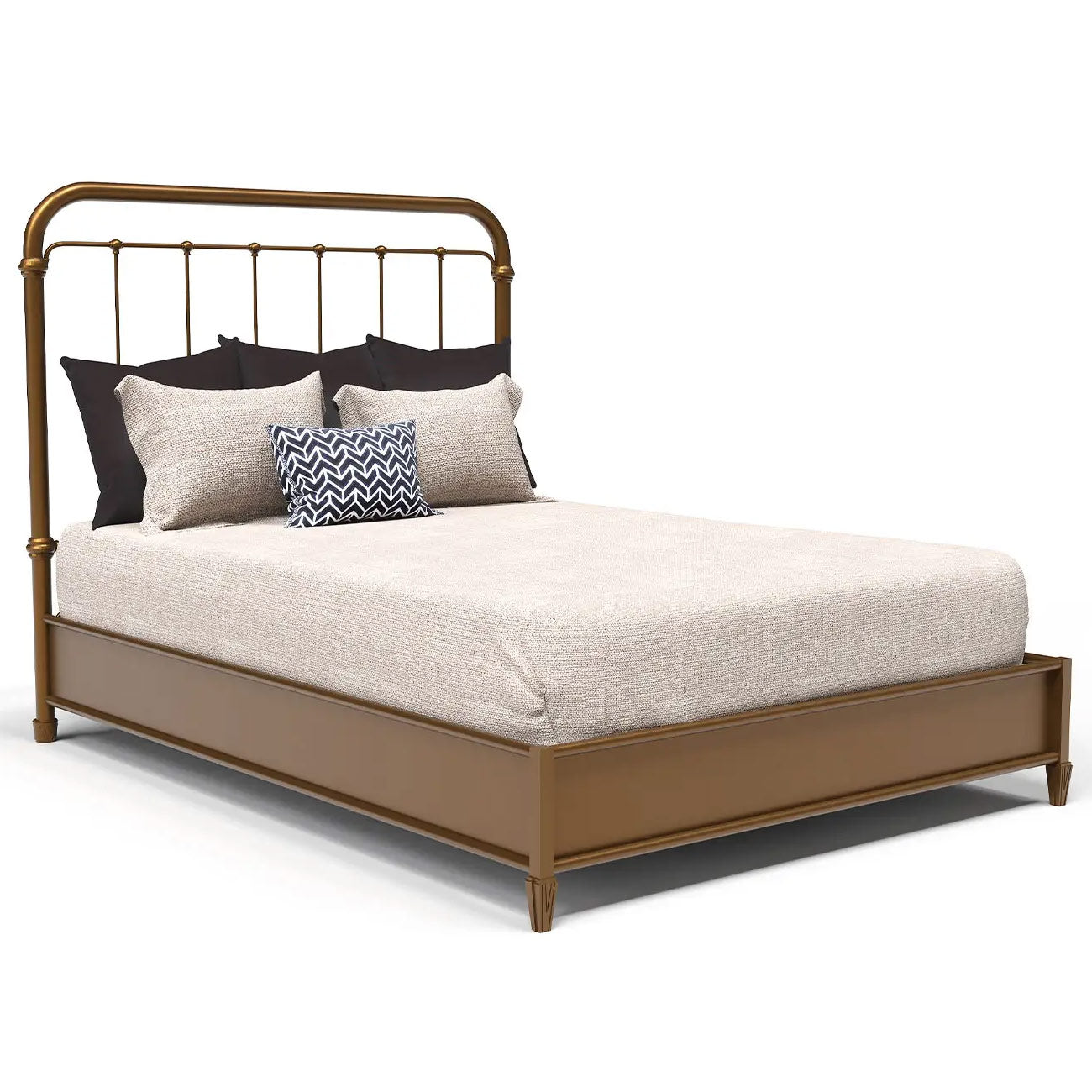Braden Iron Headboard with Metal Surround by Wesley Allen