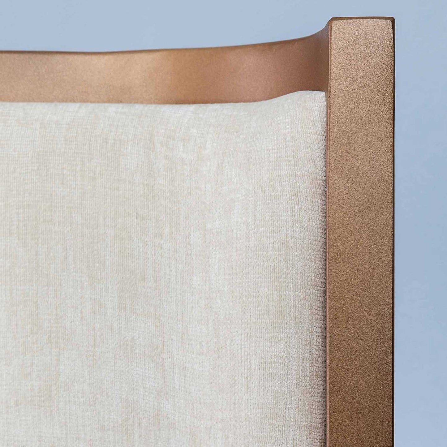 Broadway Upholstered Iron Headboard Upholstered Surround 1202 Wesley Allen Queen HBFS White Fabric Matriae