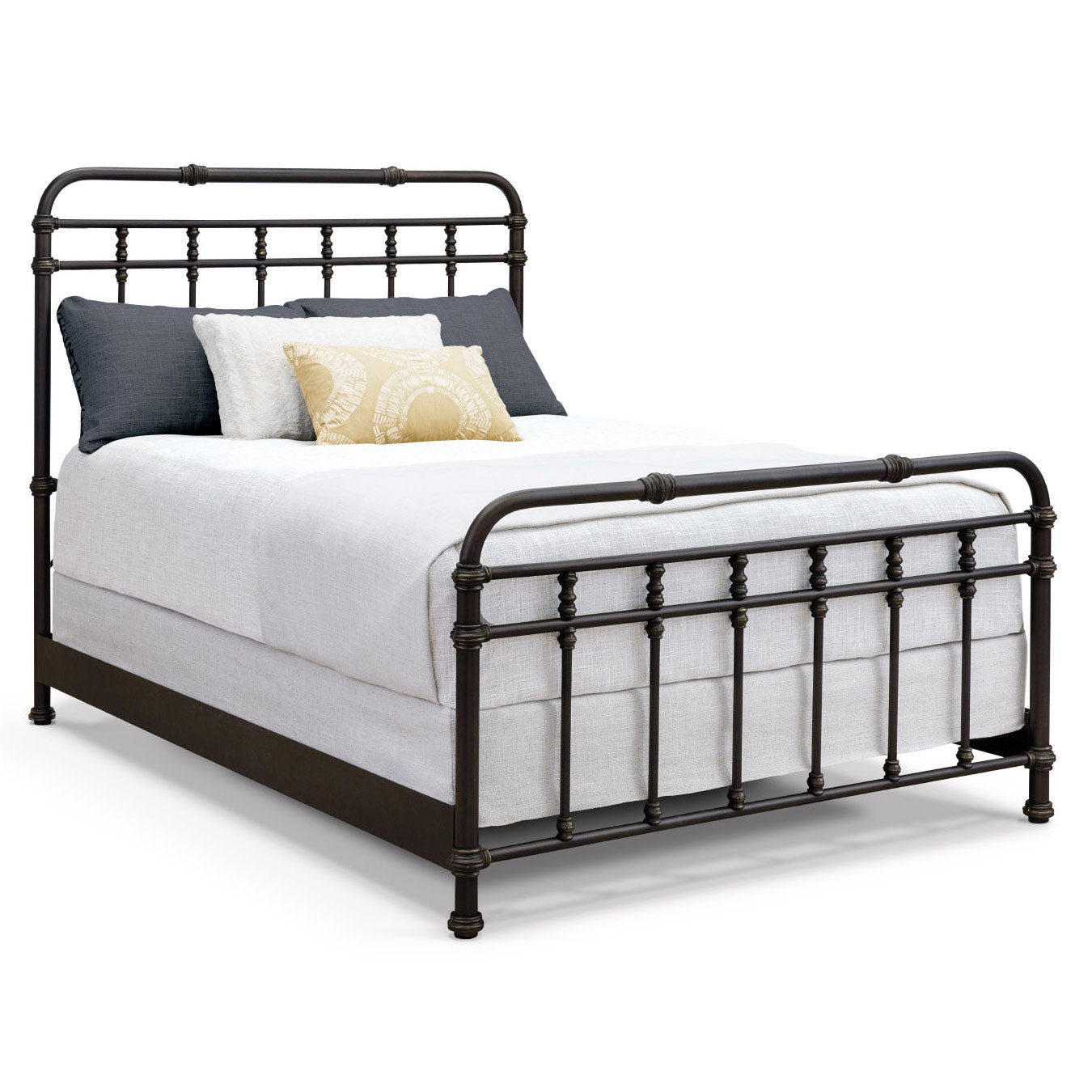 Laredo Iron Bed Wesley Allen 7040 Queen CBMPF Aged Bronze Finish Matriae