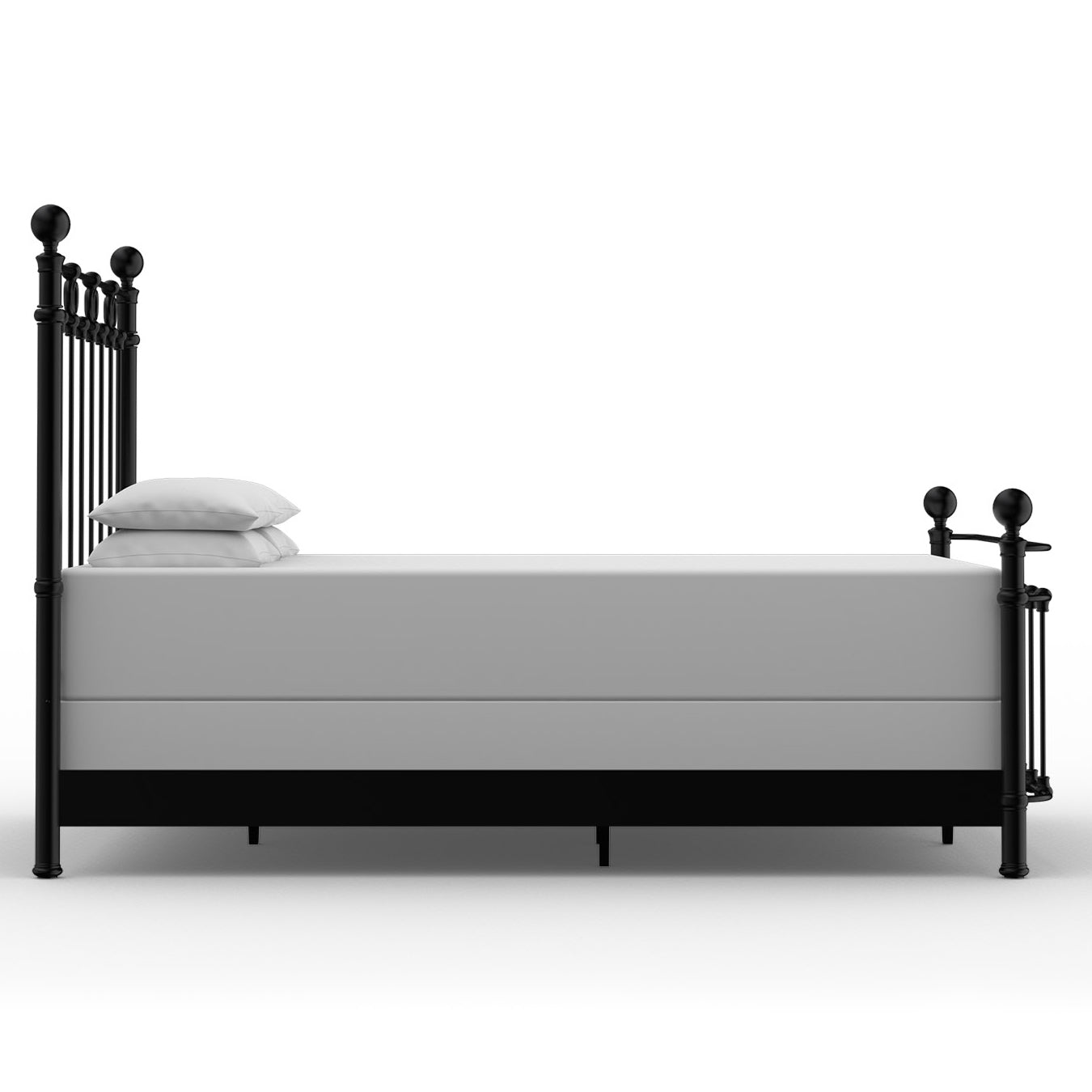 Latif Iron Bed 1054 Wesley Allen Queen CBMPF Matte Black Finish Matriae