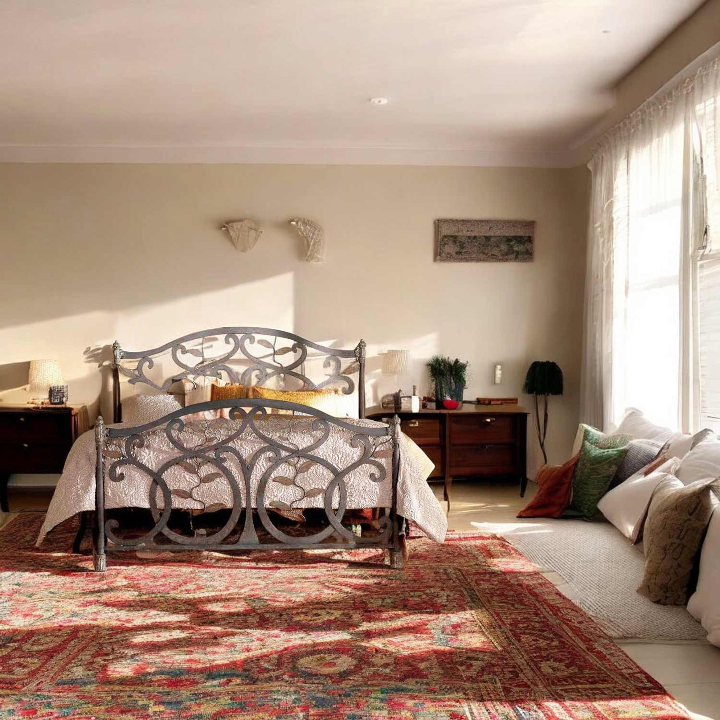 Laurel Iron Bed 1364 Wesley Allen Queen CBMPF Matriae