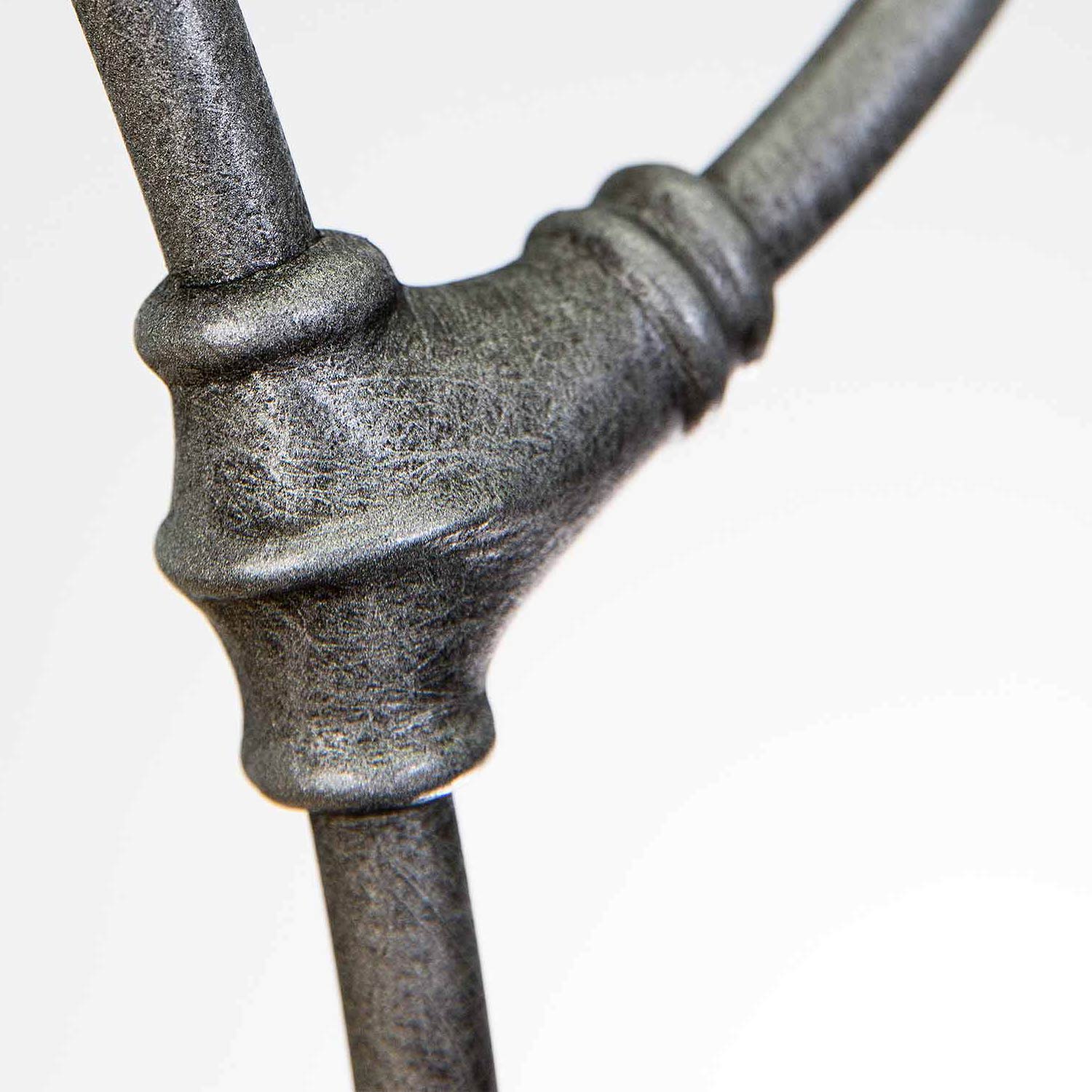 Morsley Iron Bed 1026 Wesley Allen Queen CBMPF Silver Bisque Finish Matriae