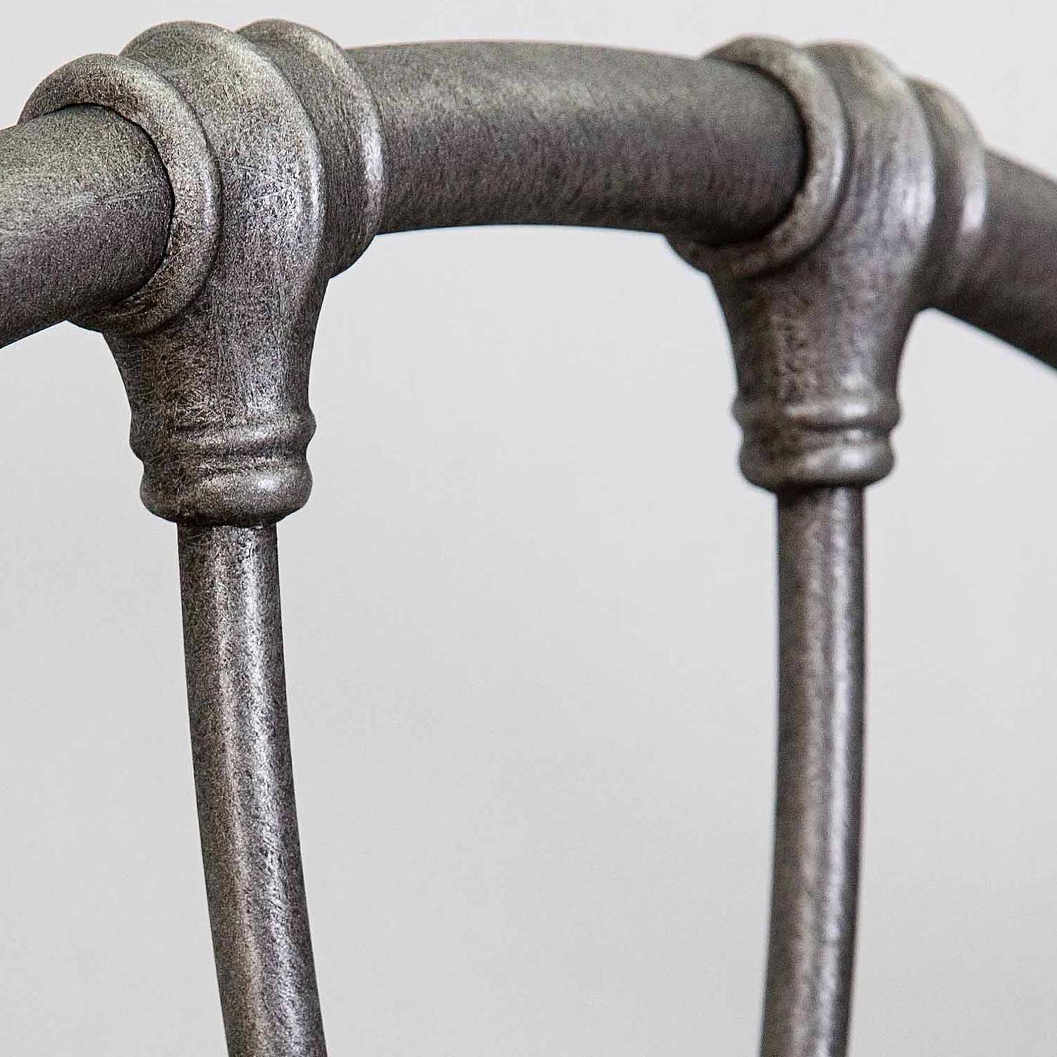 Morsley Iron Bed 1026 Wesley Allen Queen CBMPF Silver Bisque Finish Matriae