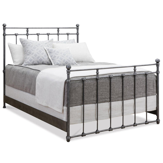 Sena Iron Bed 1004 Wesley Allen Queen Silver Bisque Finish Matriae