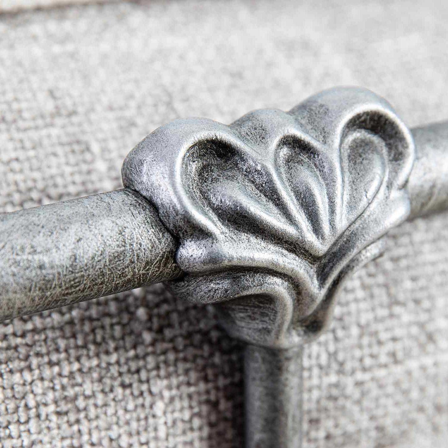 Sena Iron Bed 1004 Wesley Allen Queen Silver Bisque Finish Matriae