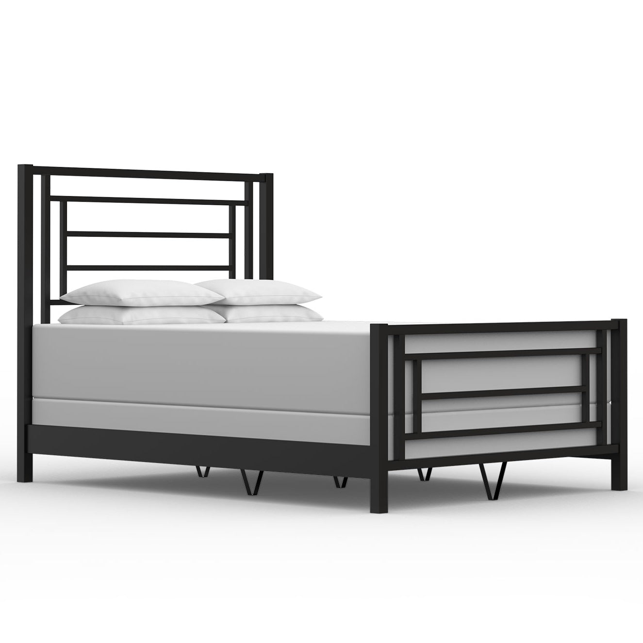 Sunset Iron Bed 1320 Wesley Allen Queen CBMPF Matte Black Finish Matriae