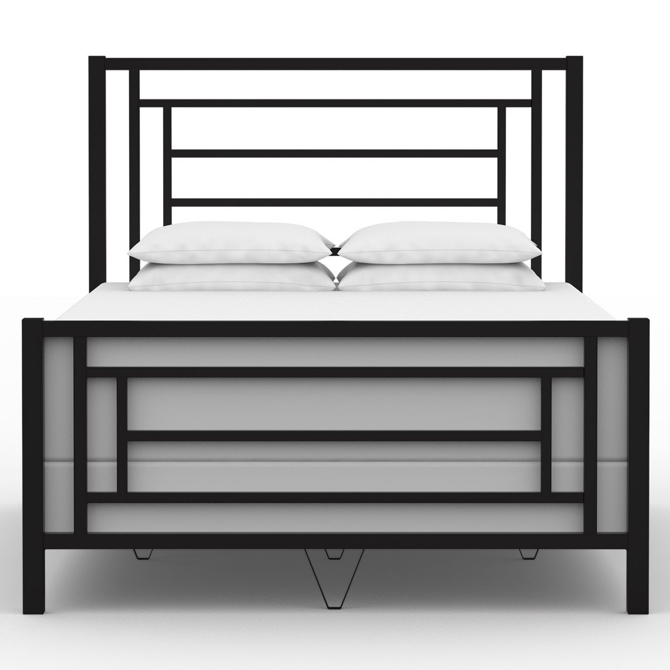 Sunset Iron Bed 1320 Wesley Allen Queen CBMPF Matte Black Finish Matriae