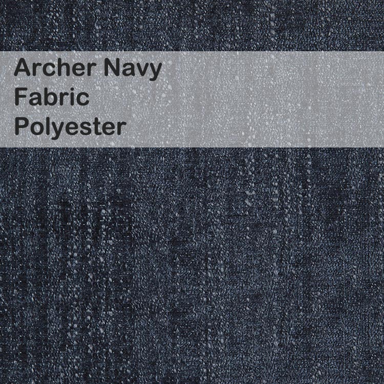 Archer Navy Fabric Upholstery Polyester Furniture Beds Barstools Chairs Benches Wesley Allen Matriae