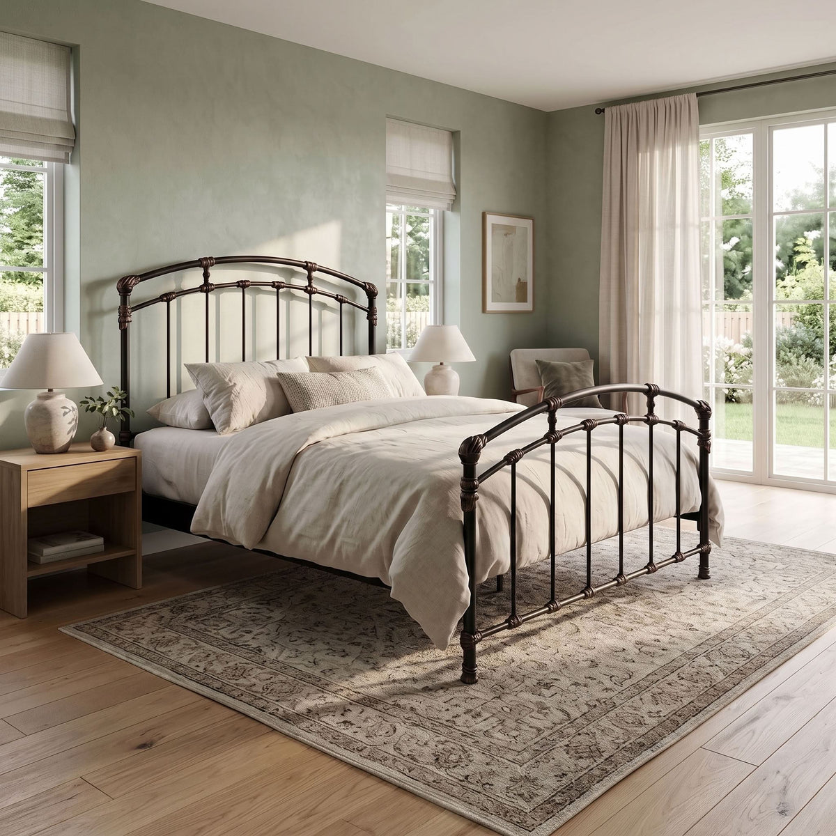 Aristella Iron Bed in Old Copper