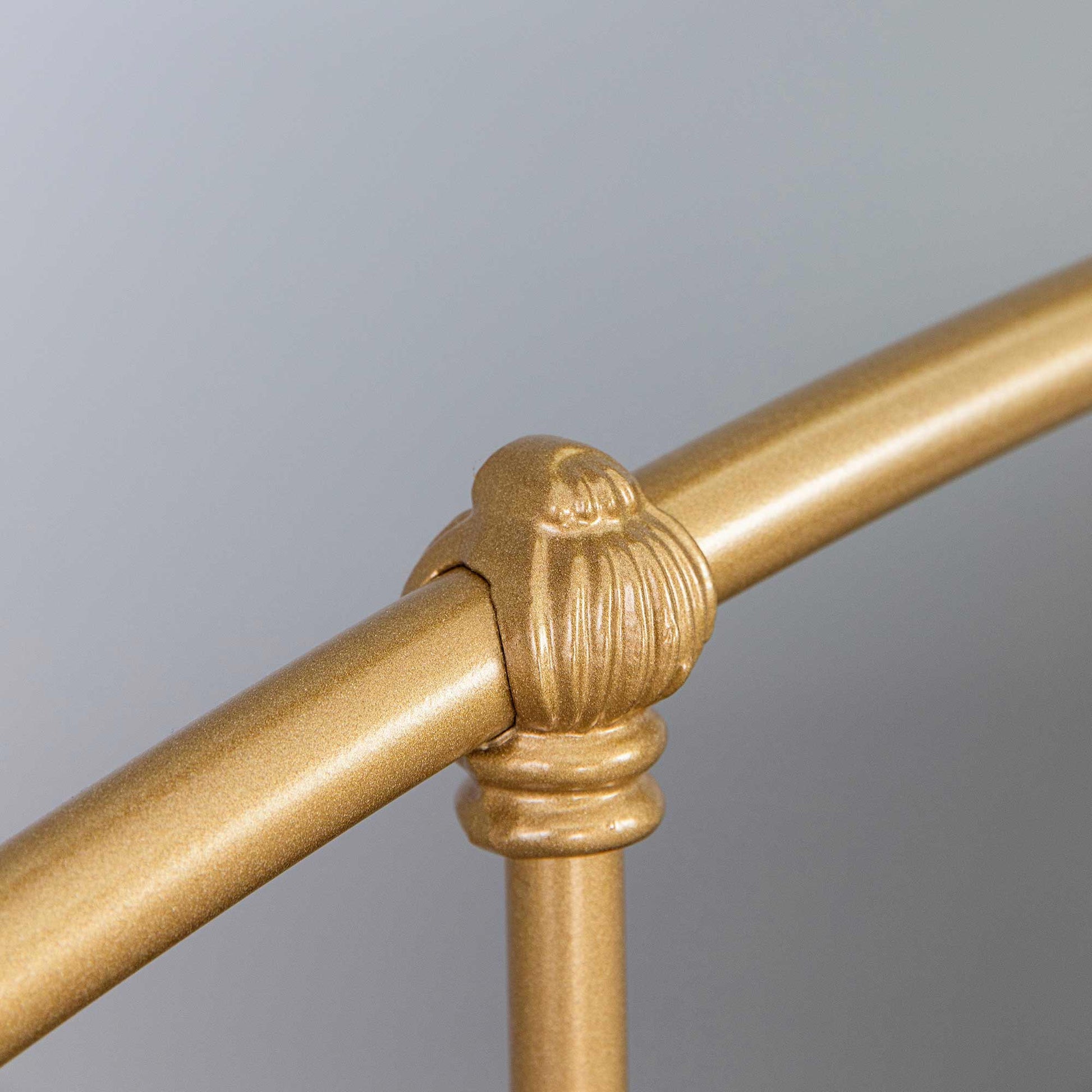 Birmingham Iron Bed 1078 Wesley Allen Queen Opaque Gold Finish Matriae