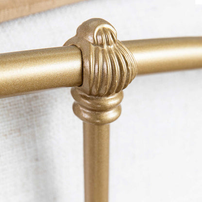 Birmingham Iron Bed 1078 Wesley Allen Queen Opaque Gold Finish Matriae