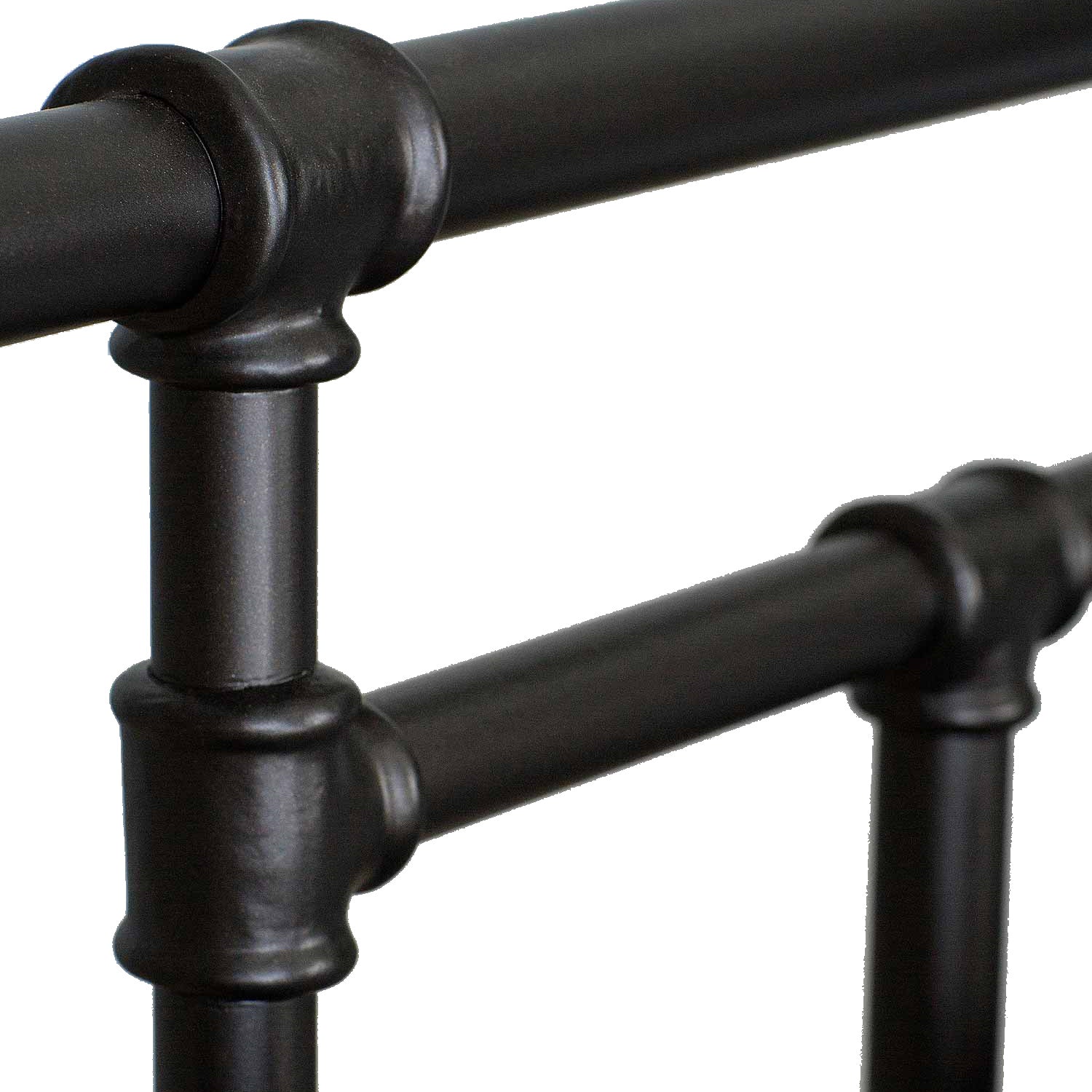 Blake Iron Bed 1094 Wesley Allen Black Suede Finish Matriae