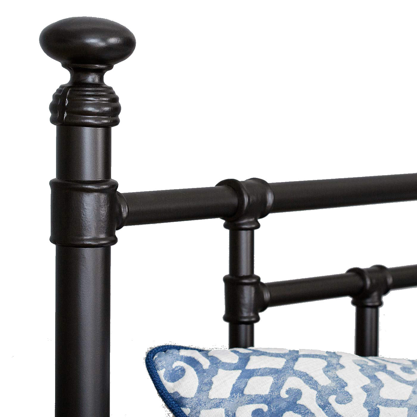 Blake Iron Bed 1094 Wesley Allen Black Suede Finish Matriae