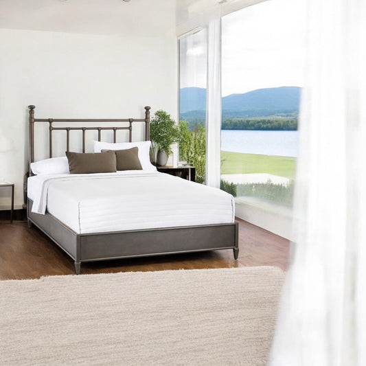 Blake Iron Headboard Metal Surround Bed-1094MS Wesley Allen Queen Aged Bronze Matriae