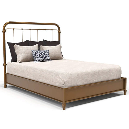 Braden Iron Bed Headboard Metal Surround Bed Frame 1001MS Wesley Allen Queen Opaque Copper Matriae