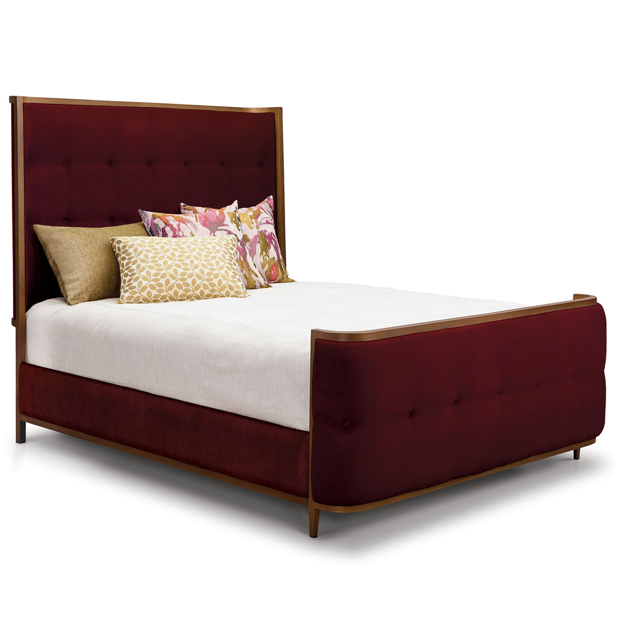 Broadway Upholstered Iron Bed by Wesley Allen