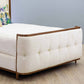 Broadway Upholstered Iron Bed 1201 Wesley Allen Queen CBFS White Fabric Matriae