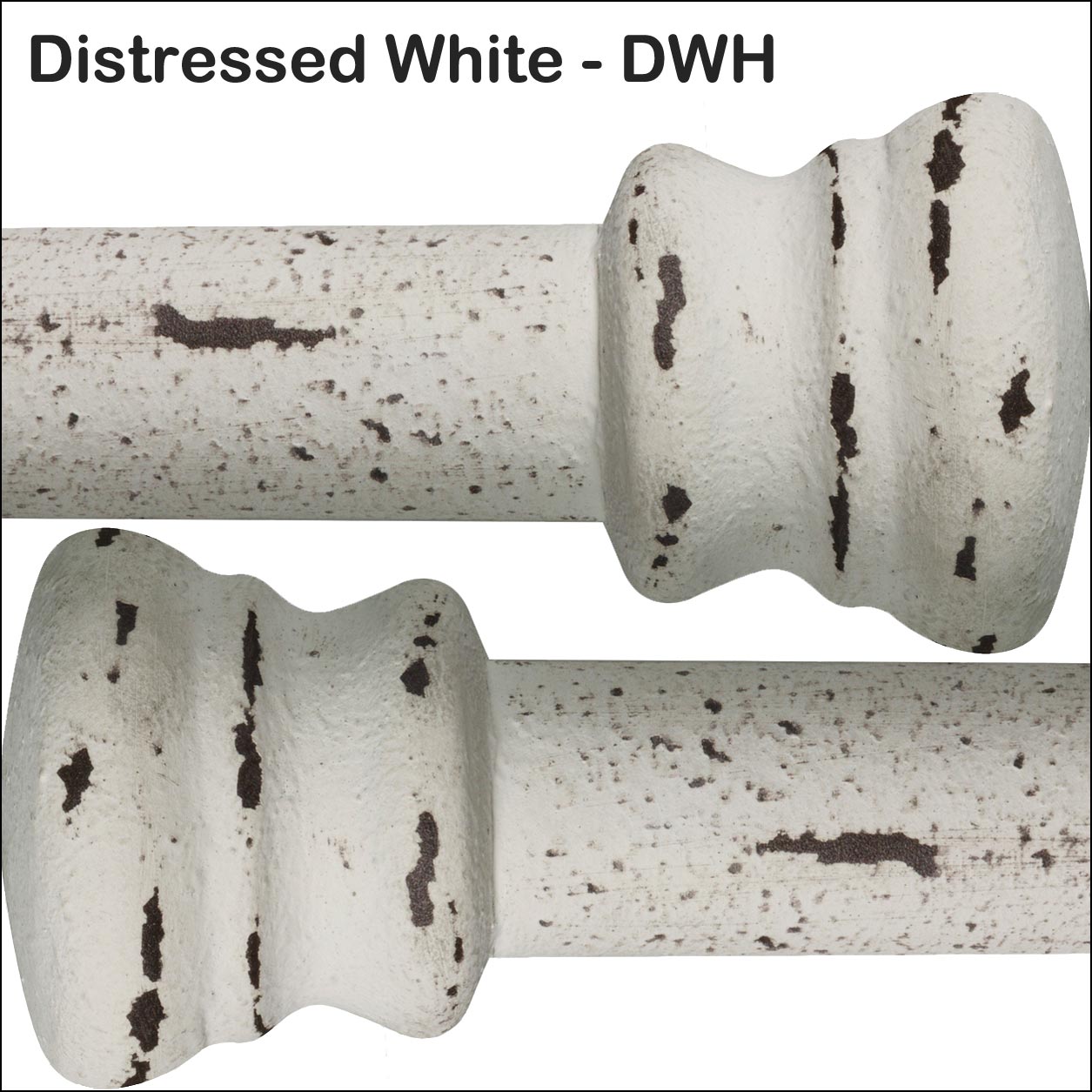 Distressed White DWH Powder Coating Finish Wesley Allen Matriae