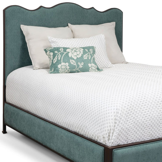 Evans Upholstered Iron Headboard with Upholstered Surround by Wesley Allen