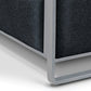 Fenton Upholstered Iron Bed 1284 Wesley Allen Queen HB-FS Opaque Light Silver Charo Midnight Fabric Matriae