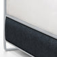 Fenton Upholstered Iron Bed 1284 Wesley Allen Queen HB-FS Opaque Light Silver Charo Midnight Fabric Matriae