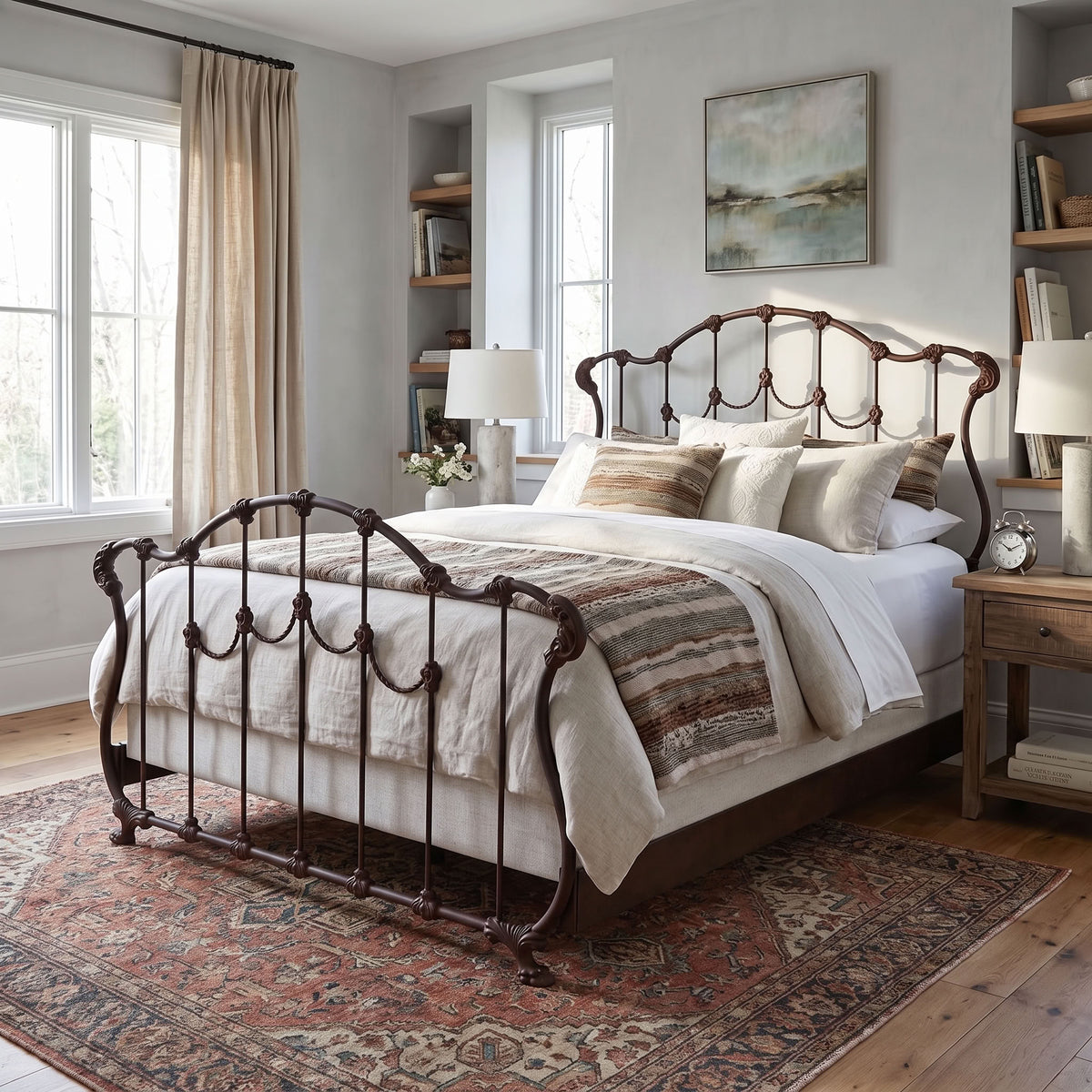 Hamilton Iron Bed in Aged Rust