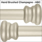 Hand Brushed Champagne HBC Iron Finish Sample Swatch for Matriae Iron Beds by Wesley Allen