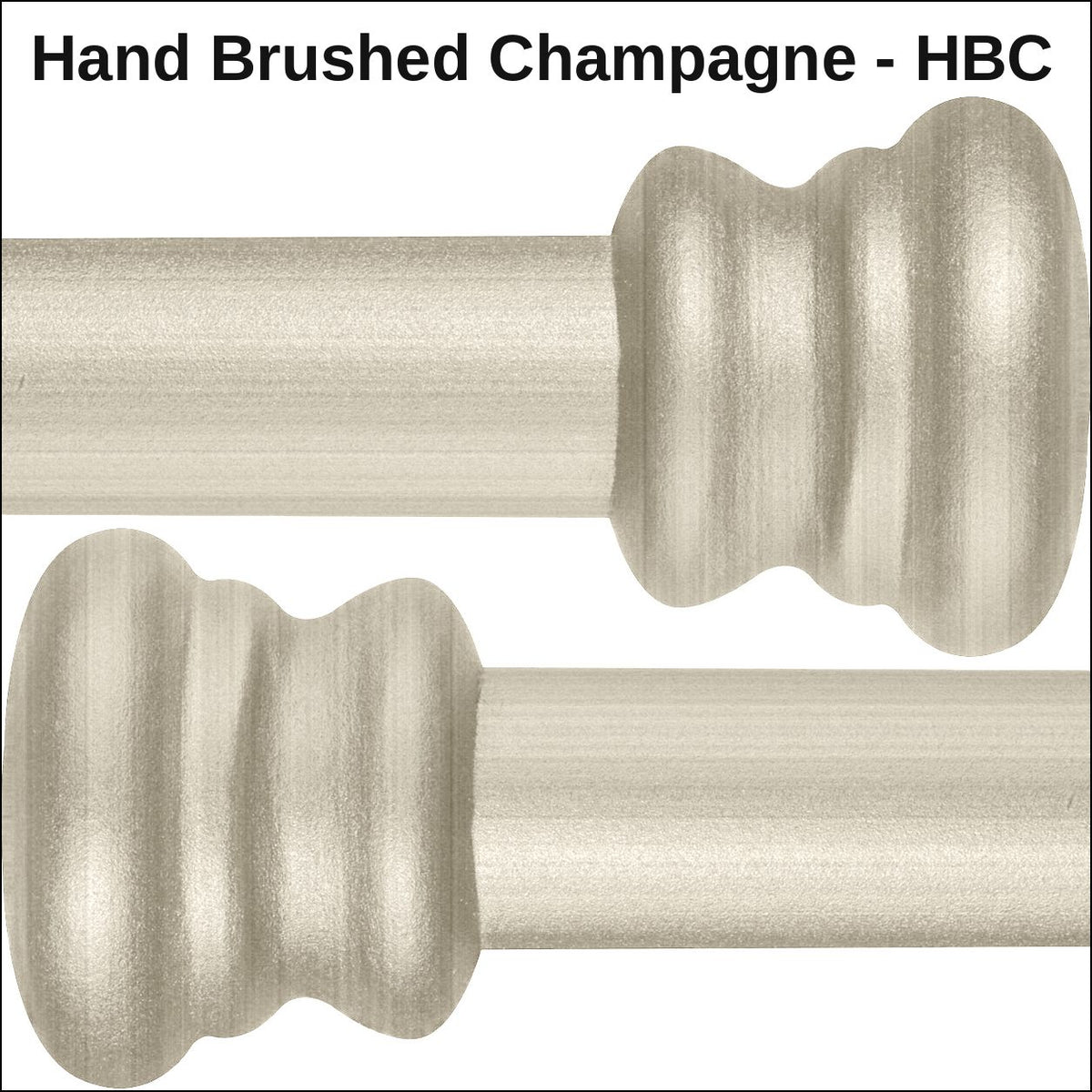 Hand Brushed Champagne HBC Iron Finish Sample Swatch for Matriae Iron Beds by Wesley Allen