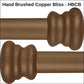 Hand Brushed Copper HBCB Iron Finish Sample Swatch for Matriae Iron Beds by Wesley Allen