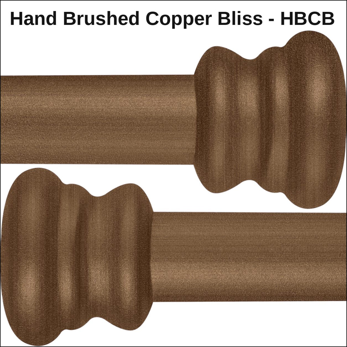 Hand Brushed Copper HBCB Iron Finish Sample Swatch for Matriae Iron Beds by Wesley Allen