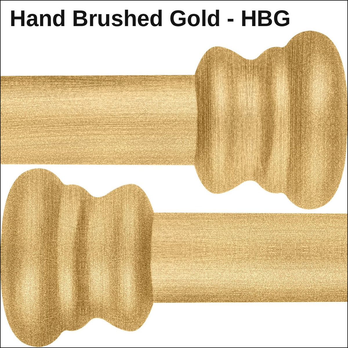 Hand Brushed Gold HBC Iron Finish Sample Swatch for Matriae Iron Beds by Wesley Allen