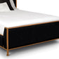     Holden Upholstered Iron Shelter Bed 1276 Wesley Allen Queen CB-FS Opaque Copper Finish Dillon Black Fabric Matriae