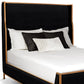    Holden Upholstered Iron Shelter Bed 1276 Wesley Allen Queen CB-FS Opaque Copper Finish Dillon Black Fabric Matriae