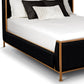     Holden Upholstered Iron Shelter Bed 1276 Wesley Allen Queen CB-FS Opaque Copper Finish Dillon Black Fabric Matriae