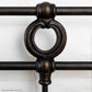 Latif Iron Bed 1054 Wesley Allen Aged Gold Finish Medallion Matriae