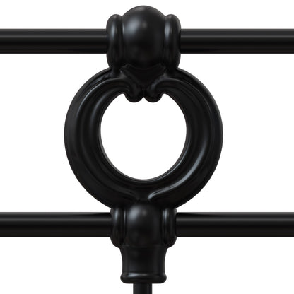 Latif Iron Bed 1054 Wesley Allen Matte Black Finish Medallion Matriae