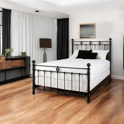 Latif Iron Bed 1054 Wesley Allen Queen CBMPF Aged Gold Finish Matriae