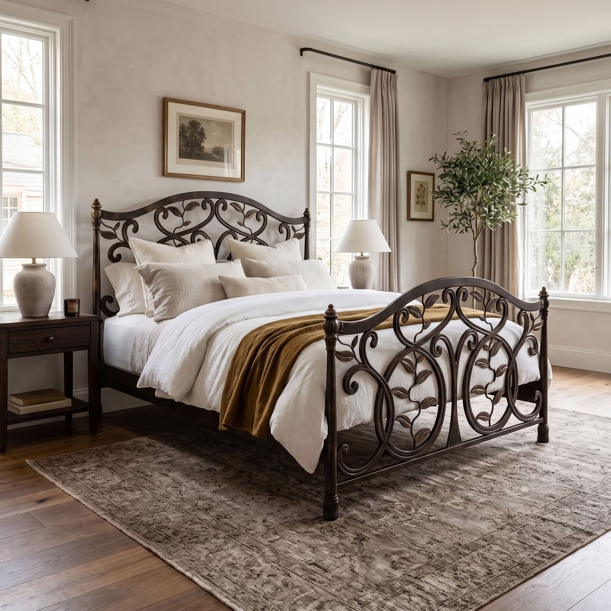 Laurel Iron Bed