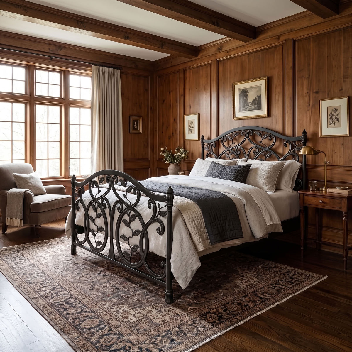 Laurel Iron Bed