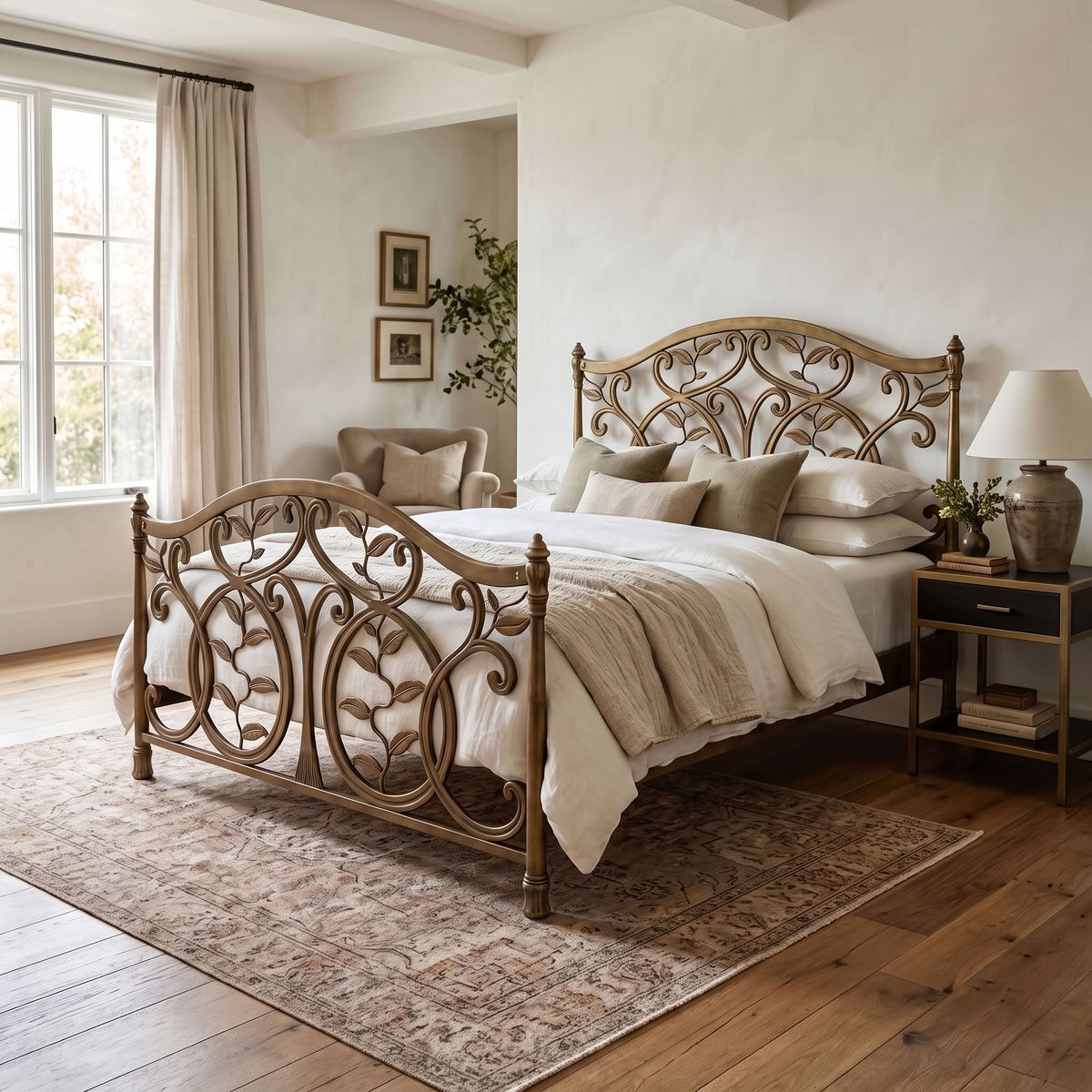 Laurel Iron Bed