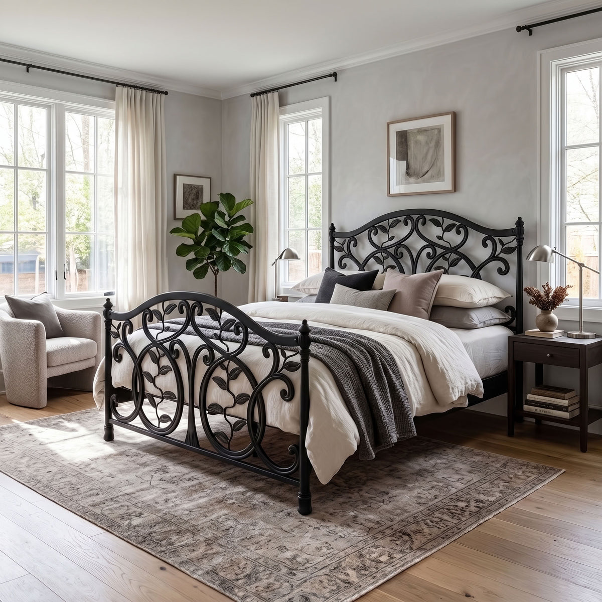 Laurel Iron Bed