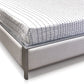 Mae Upholstered Iron Canopy Bed 4619 Wesley Allen Queen Cbc Fs Platinum Grey Finish French Mist Fabric Matriae