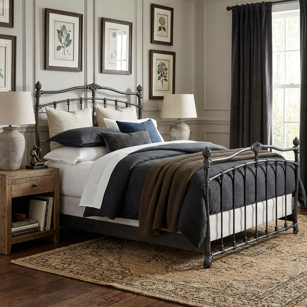 Merrick Iron Bed by Wesley Allen