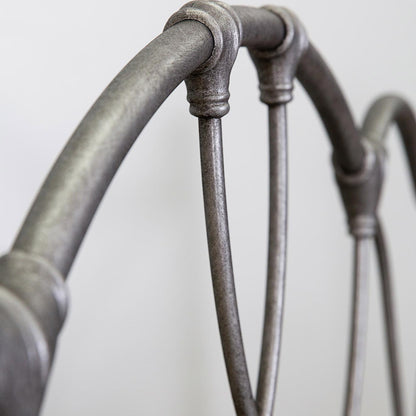 Morsley Iron Bed 1026 Wesley Allen Queen CBMPF Silver Bisque Finish Matriae